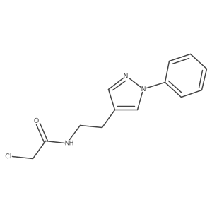 2-chloro-N-[2-(1-phenyl-1H-pyrazol-4-yl)ethyl]acetamide结构式