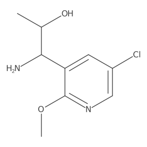 3-Pyridineethanol, I(2)-amino-5-chloro-2-methoxy-I+/--methyl-结构式