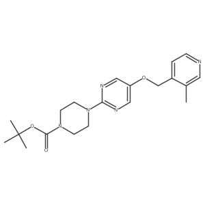 Tert-butyl 4-{5-[(3-methylpyridin-4-yl)methoxy]pyrimidin-2-yl}piperazine-1-carboxylate结构式
