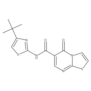 N-[(2Z)-4-tert-butyl-1,3-thiazol-2(3H)-ylidene]-5-oxo-5H-[1,3]thiazolo[3,2-a]pyrimidine-6-carboxamide结构式