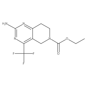 2-Amino-6-ethoxycarbonyl-5,6,7,8-tetrahydro-4-(trifluoromethyl)pyrido-[4,3-D]-pyrimidine Structure
