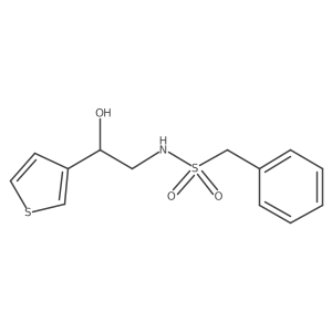 N-(2-hydroxy-2-(thiophen-3-yl)ethyl)-1-phenylmethanesulfonamide结构式