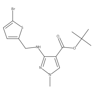 3-[[(5-Bromo-2-thienyl)methyl]amino]-1-methyl-1h-pyrazole-4-carboxylic acid 1,1-dimethylethyl ester Structure