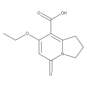 7-Ethoxy-5-oxo-1,2,3,5-tetrahydroindolizine-8-carboxylic acid结构式