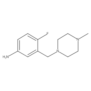 4-Fluoro-3-((4-methylpiperazin-1-yl)methyl)aniline Structure