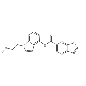N-[1-(2-methoxyethyl)-1H-indol-4-yl]-2-methyl-1,3-benzothiazole-6-carboxamide Structure