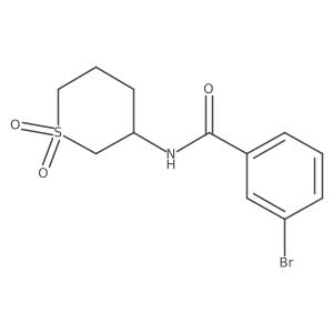3-Bromo-N-(1,1-dioxidotetrahydro-2h-thiopyran-3-yl)benzamide结构式