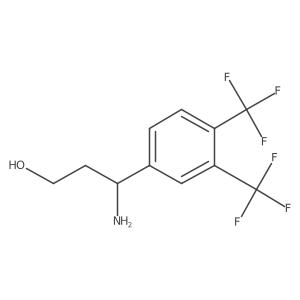 (3R)-3-amino-3-[3,4-bis(trifluoromethyl)phenyl]propan-1-ol Structure