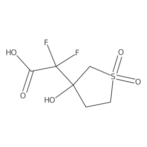 2,2-Difluoro-2-(3-hydroxy-1,1-dioxo-1lambda6-thiolan-3-yl)acetic acid结构式
