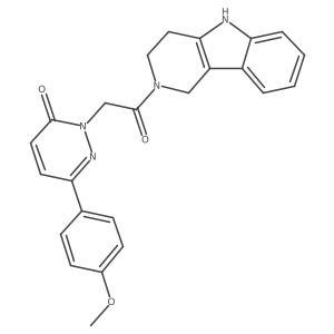 6-(4-methoxyphenyl)-2-[2-oxo-2-(1,3,4,5-tetrahydro-2H-pyrido[4,3-b]indol-2-yl)ethyl]-3(2H)-pyridazinone Structure