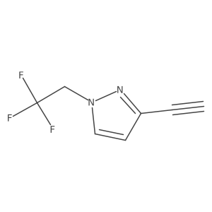 3-Ethynyl-1-(2,2,2-trifluoroethyl)-1H-pyrazole结构式