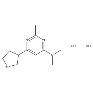 N,N,2-trimethyl-6-(pyrrolidin-3-yl)pyrimidin-4-amine dihydrochloride Structure