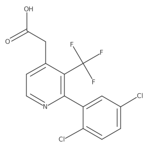 2-(2,5-Dichlorophenyl)-3-(trifluoromethyl)pyridine-4-acetic acid结构式