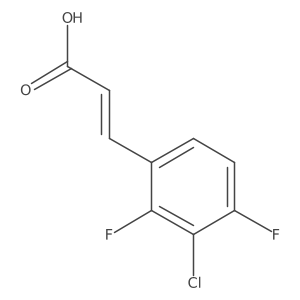 3-Chloro-2,4-difluorocinnamic acid结构式