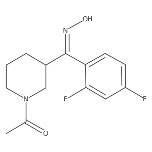 1-{3-[(1Z)-(2,4-difluorophenyl)(hydroxyimino)methyl]piperidin-1-yl}ethan-1-one Structure