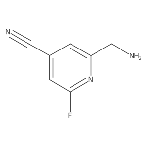 2-(Aminomethyl)-6-fluoroisonicotinonitrile结构式