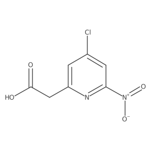 (4-Chloro-6-nitropyridin-2-YL)acetic acid结构式