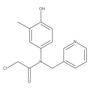 2-chloro-N-(4-hydroxy-3-methylphenyl)-N-(pyridin-3-ylmethyl)acetamide结构式