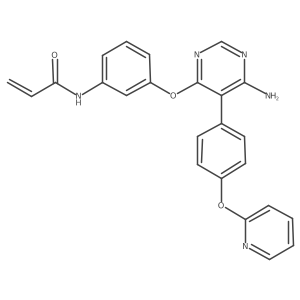 N-(3-((6-amino-5-(4-(pyridin-2-yloxy)phenyl)pyrimidin-4-yl)oxy)phenyl)acrylamide Structure