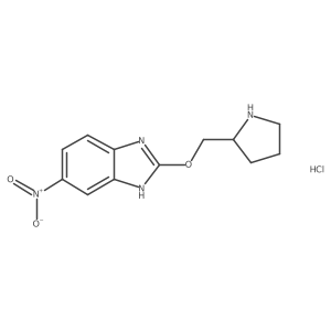 5-nitro-2-(pyrrolidin-2-ylmethoxy)-1H-benzo[d]imidazole hydrochloride Structure