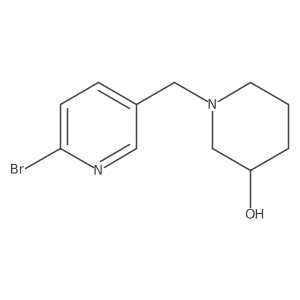 1-((6-Bromopyridin-3-yl)methyl)piperidin-3-ol结构式