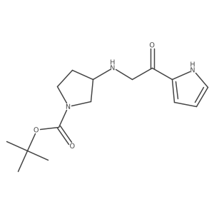 (R)-tert-butyl 3-((2-oxo-2-(1H-pyrrol-2-yl)ethyl)amino)pyrrolidine-1-carboxylate结构式