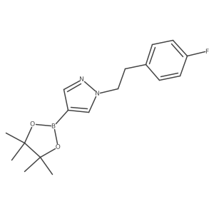 1-[2-(4-Fluorophenyl)ethyl]-4-(4,4,5,5-tetramethyl-1,3,2-dioxaborolan-2-yl)-1h-pyrazole结构式
