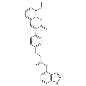 N-(1H-indol-4-yl)-2-[4-(8-methoxy-2-oxo-2H-chromen-3-yl)phenoxy]acetamide结构式