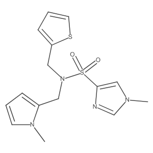 1-methyl-N-((1-methyl-1H-pyrrol-2-yl)methyl)-N-(thiophen-2-ylmethyl)-1H-imidazole-4-sulfonamide结构式