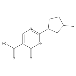 2-(3-Methylcyclopentyl)-6-oxo-1,6-dihydropyrimidine-5-carboxylic acid Structure