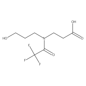3-[2,2,2-trifluoro-N-(3-hydroxypropyl)acetamido]propanoic acid结构式