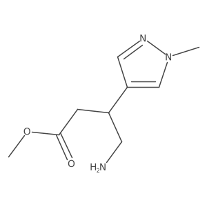 methyl 4-amino-3-(1-methyl-1H-pyrazol-4-yl)butanoate Structure