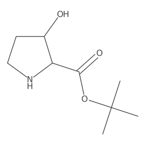 Tert-butyl 3-hydroxypyrrolidine-2-carboxylate结构式