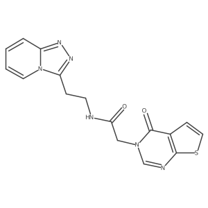 2-[4-oxothieno[2,3-d]pyrimidin-3(4H)-yl]-N-(2-[1,2,4]triazolo[4,3-a]pyridin-3-ylethyl)acetamide结构式
