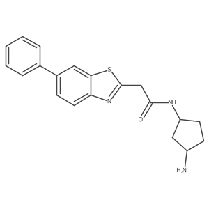 N-(3-aminocyclopentyl)-6-phenyl-2-benzothiazoleacetamide结构式