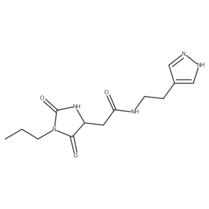 2-(2,5-Dioxo-1-propylimidazolidin-4-YL)-N-[2-(1H-pyrazol-4-YL)ethyl]acetamide Structure