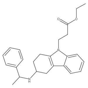 Ethyl 3-[(3R)-3-{[(1S)-1-phenylethyl]amino}-2,3,4,9-tetrahydro-1H-carbazol-9-yl]propanoate Structure