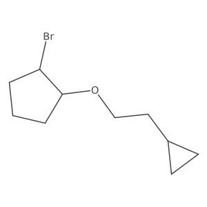 1-Bromo-2-(2-cyclopropylethoxy)cyclopentane结构式