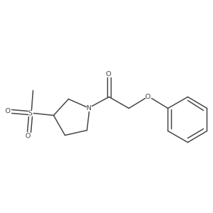 1-(3-(Methylsulfonyl)pyrrolidin-1-yl)-2-phenoxyethanone Structure
