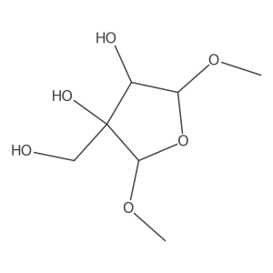 D-Apio-I+/--L-furanoside, methyl 4-C-methoxy- Structure