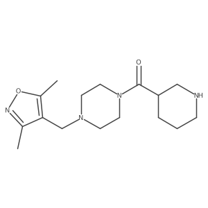 1-[(3,5-Dimethylisoxazol-4-yl)methyl]-4-(piperidin-3-ylcarbonyl)piperazine Structure