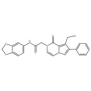 N-(2H-1,3-Benzodioxol-5-YL)-2-[3-(hydroxymethyl)-4-oxo-2-phenyl-4H,5H-pyrazolo[1,5-A]pyrazin-5-YL]acetamide Structure