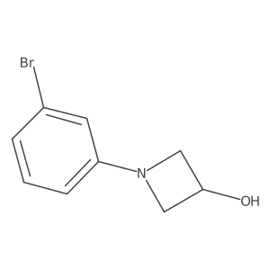 1-(3-Bromophenyl)azetidin-3-ol结构式