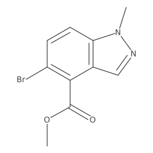 Methyl 5-bromo-1-methyl-1H-indazole-4-carboxylate结构式