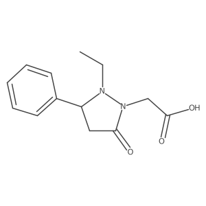 1-Pyrazolidineacetic acid, 2-ethyl-5-oxo-3-phenyl- Structure