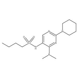 N-(4-(dimethylamino)-2-(piperidin-1-yl)pyrimidin-5-yl)butane-1-sulfonamide Structure