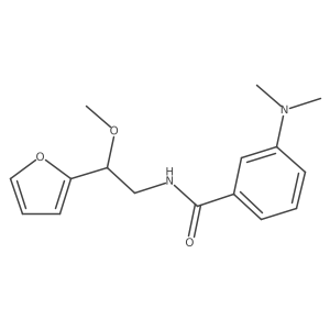 3-(dimethylamino)-N-[2-(furan-2-yl)-2-methoxyethyl]benzamide结构式
