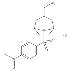 [8-(4-Nitrobenzenesulfonyl)-8-azabicyclo[3.2.1]octan-3-yl]methanamine hydrochloride Structure