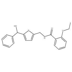 2-ethoxy-N-((5-(hydroxy(phenyl)methyl)thiophen-2-yl)methyl)benzamide结构式