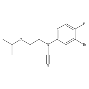 3-bromo-N-cyano-4-fluoro-N-[2-(propan-2-yloxy)ethyl]aniline Structure